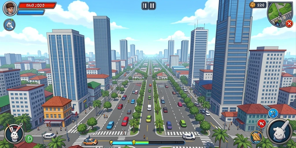 Tampilan awal game yang menarik dan informatif.