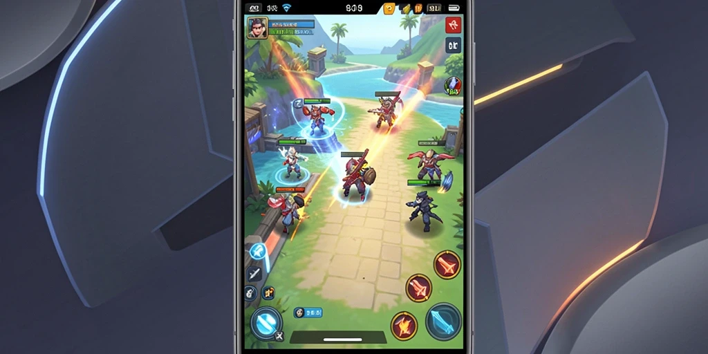 Screenshot menunjukkan tampilan level yang menantang dan menarik.